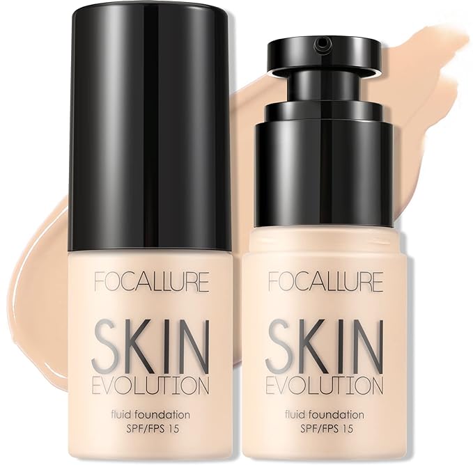 FOCALLURE Waterproof Matte Face Liquid Foundation Full Coverage Concealer Whitening Face Makeup Base Cream Cosmetics for Women