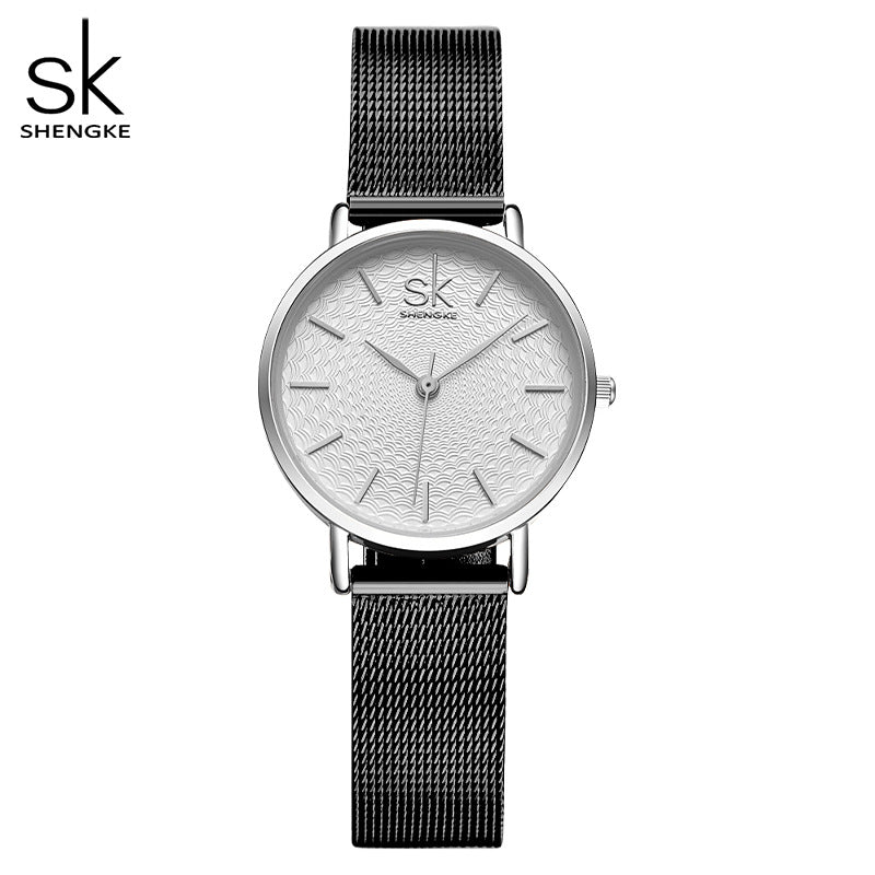 SK Women's Mesh Strap Quartz Watch