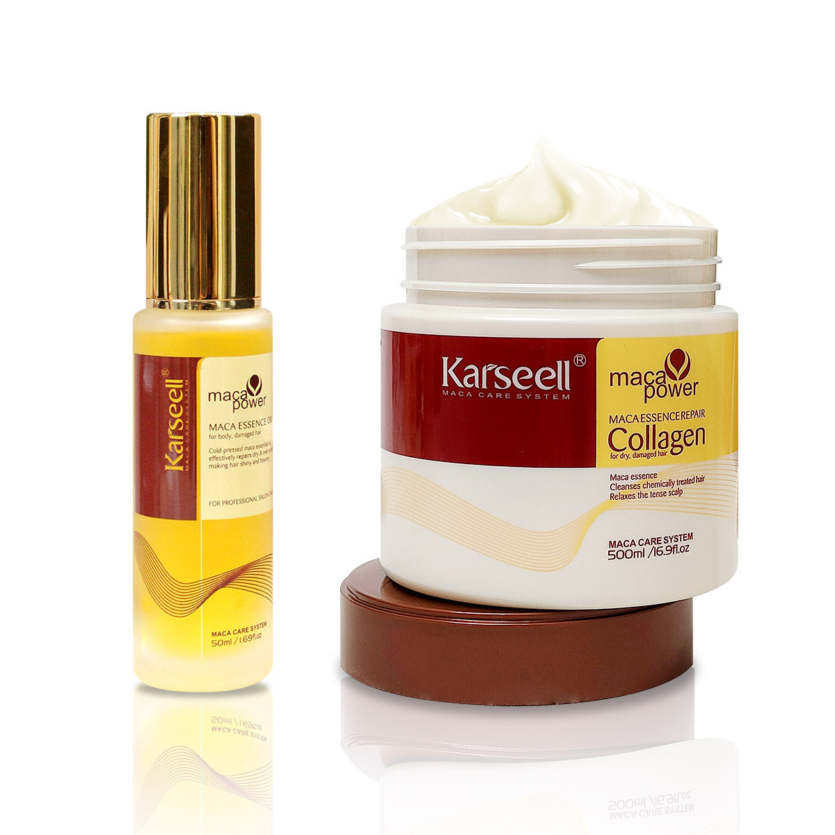 [Set] Karseell Argan Oil for Hair Repair Cold Pressed Lightweight Argan Oil Conditioner for Dry Damaged Hair