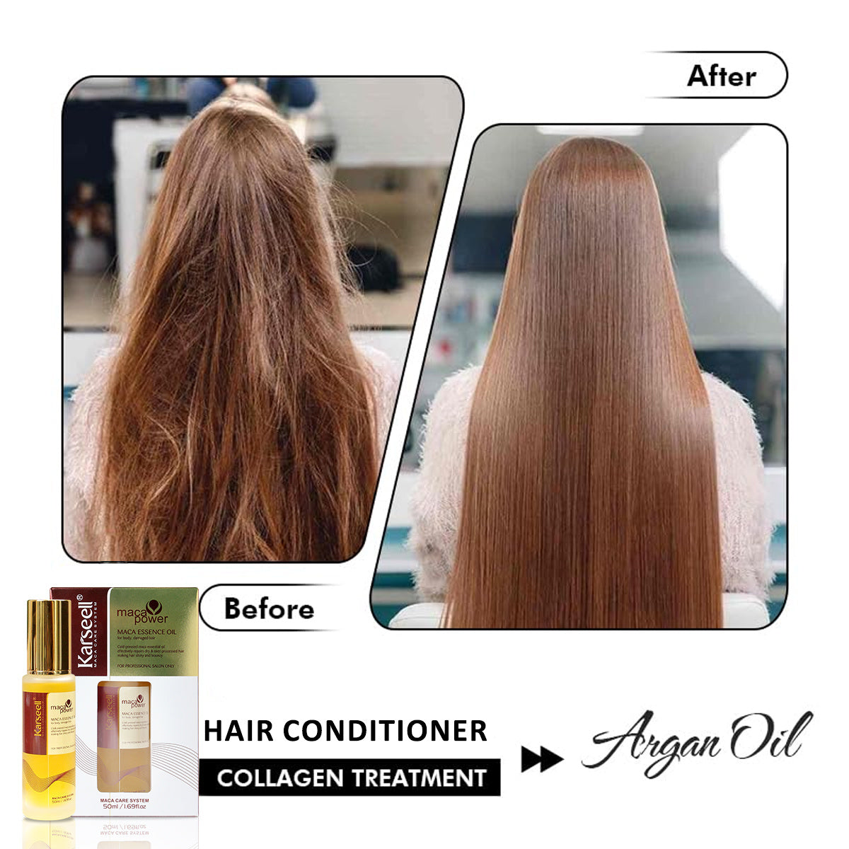 Karseell Argan Oil For Hair Repair Cold Pressed Lightweight Argan Oil Hair Serum For Dry Damaged Hair