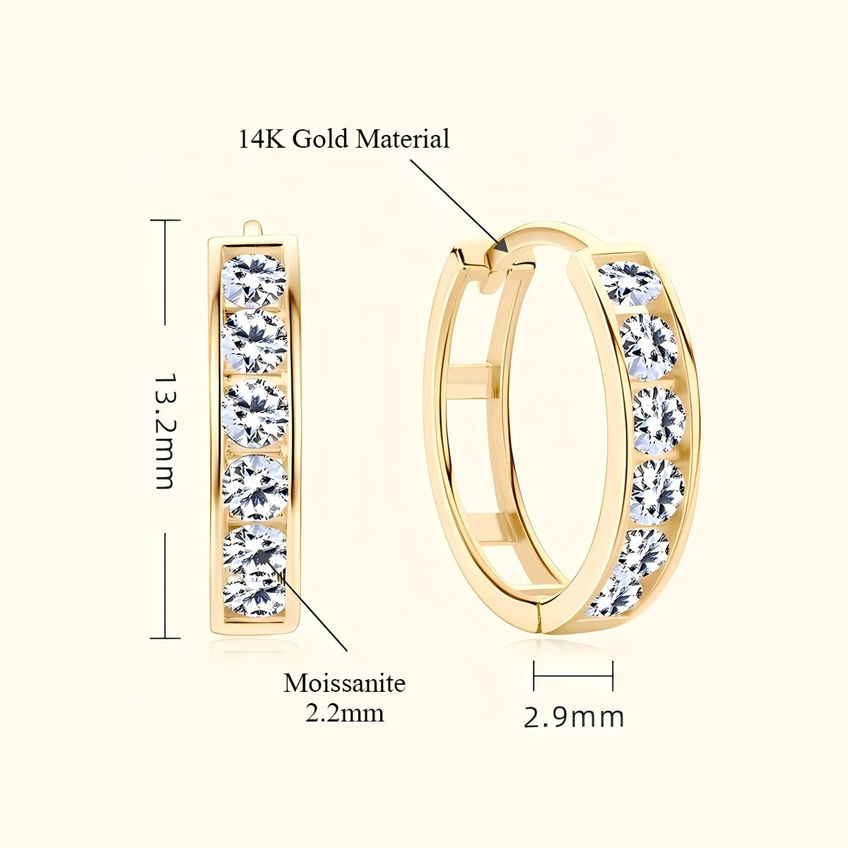 10K Pure Gold, 14K Pure Gold,moissanite earrings,moissanite stud earrings,moissanite jewelry,moissanite wedding bands,moissanite stone