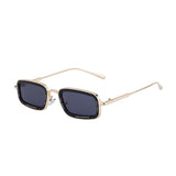 Metal Temples Square Small Frame UV Protection Sunglasses For Women