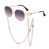 Fashion Chain Irregular Frame Sunglasses For Women