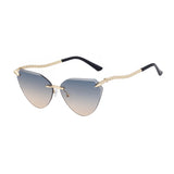 Outdoor Polarized Frameless Cat-Eye Sunglasses For Women