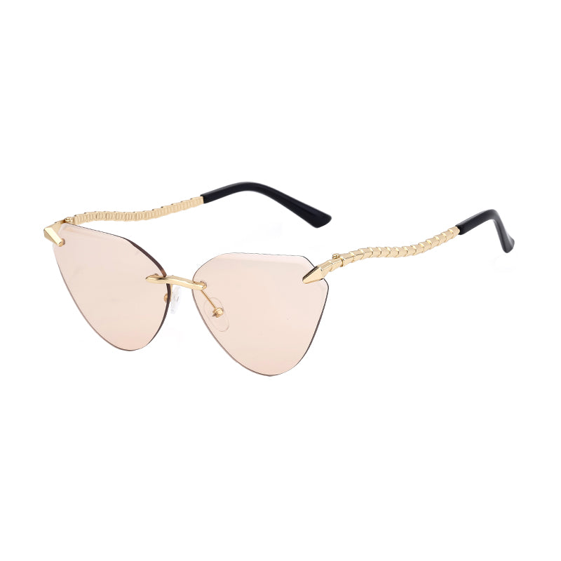 Outdoor Polarized Frameless Cat-Eye Sunglasses For Women