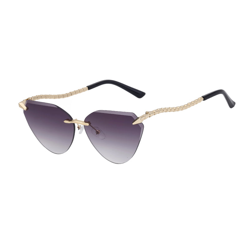 Outdoor Polarized Frameless Cat-Eye Sunglasses For Women