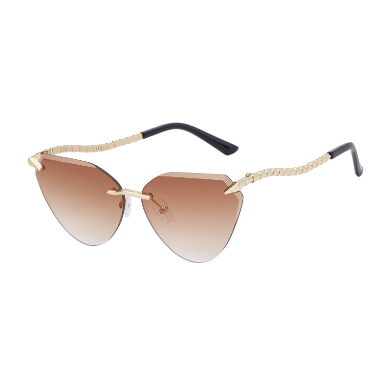 Outdoor Polarized Frameless Cat-Eye Sunglasses For Women