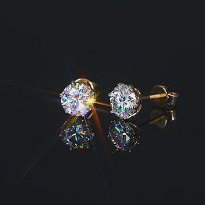 10K Pure Gold, 14K Pure Gold,moissanite earrings,moissanite stud earrings,moissanite jewelry,moissanite wedding bands,moissanite stone